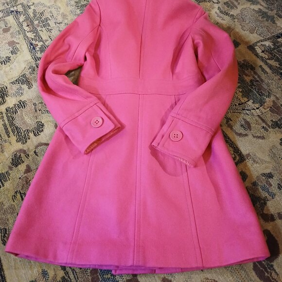 TULLE Pink Tailored Fit Wool Peacoat XS - EUC - Picture 8 of 8